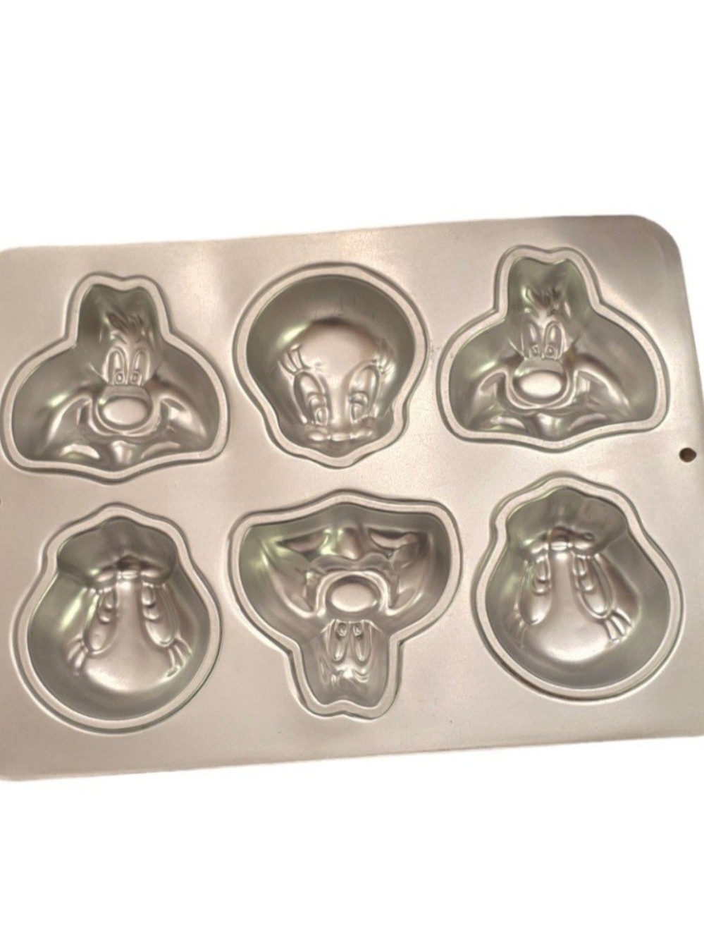 VTG 1994 Wilton Warner Bros Tweety & Sylvester Muffin Cake Mold Pan 6 Cavity